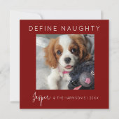 Definieer ondeugend | 5 Fotocollage | Kerstmis Feestdagenkaart (Voorkant)