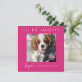 Definieer ondeugend | 5 Fotocollage | Kerstmis Feestdagenkaart (Staand voorkant)