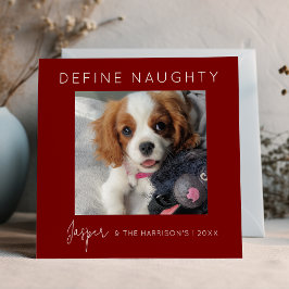 Definieer ondeugend | 5 Fotocollage | Kerstmis Feestdagenkaart