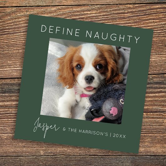 Definieer ondeugend | 5 Fotocollage | Kerstmis Feestdagenkaart