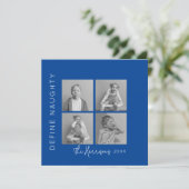 Definieer ondeugend | 5 Fotocollage Kerstmis Feestdagenkaart (Staand voorkant)