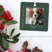 Definieer ondeugend | 5 Fotocollage Metalen Ornament