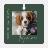 Definieer ondeugend | 5 Fotocollage Metalen Ornament (Voorkant)