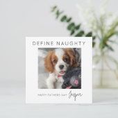 Definieer ondeugend | 5 Fotocollage | Vaderdag Feestdagenkaart (Staand voorkant)