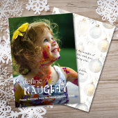 Definieer ondeugend grappige kinderfoto feestdagenkaart