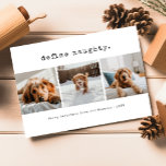 Definieer ondeugende grappige huisdier hond foto k feestdagenkaart<br><div class="desc">Introductie van onze "Define Naughty Funny Pet Dog Photo Christmas Holiday Kaart", een heerlijke en humoristische optie voor het omarmen van de feestelijke sfeer met uw harige metgezel. Deze kaart is voorzien van een speelse hond en voegt een komische twist toe aan de traditionele vakantielijst van gedrag. Als je een...</div>