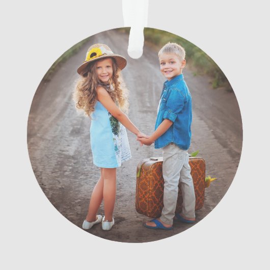 Definieer ondeugende Kinder foto Ornament (achterkant)