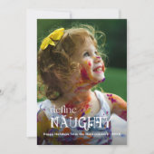 Definieer Stout Grappig Kind Foto Feestdagenkaart (Voorkant)