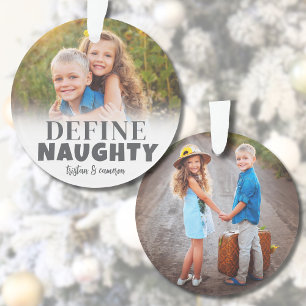Definieer Stoute Kinderen Foto Ornament