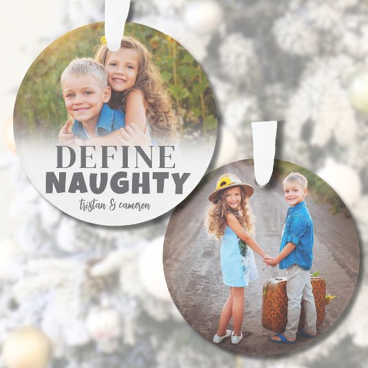 Definieer Stoute Kinderen Foto Ornament