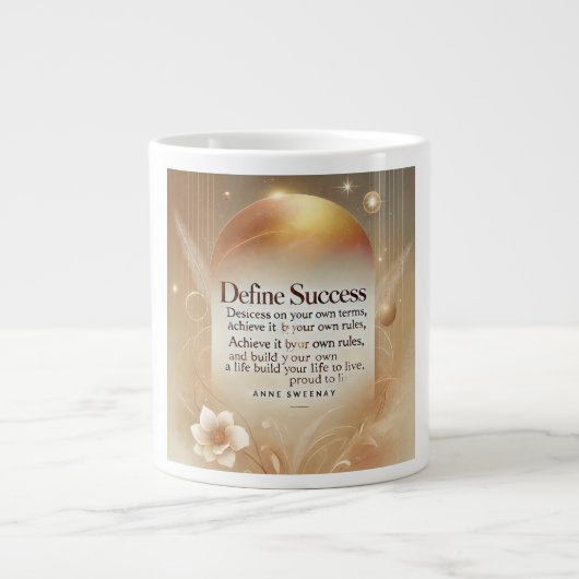 Definieer succes grote koffiekop (Voorkant)