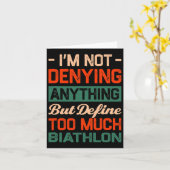 Definieer Te Veel Biatlon Grappige Biatleet Humor  Kaart (Gele Bloem)