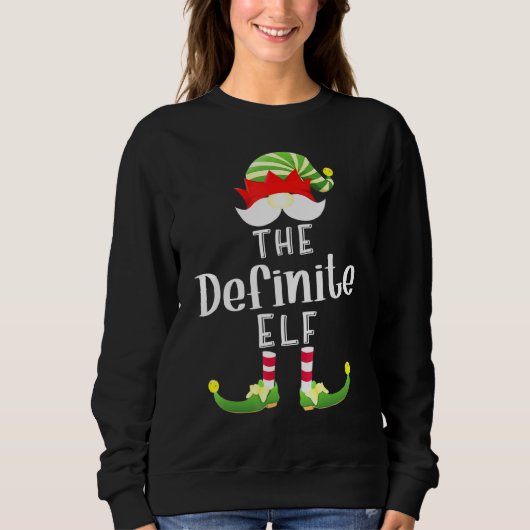 Definite Elf Group kerstpajama Party Trui (Voorkant)