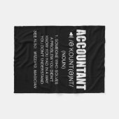 Definitie accountant grappig cpa cadeau belastingh fleece deken (Voorkant (Horizontaal))