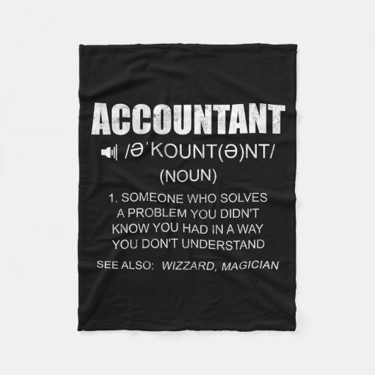 Definitie accountant grappig cpa cadeau belastingh fleece deken (Voorkant)