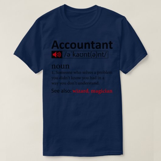 Definitie accountant t-shirt (Design voorkant)