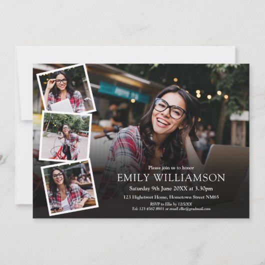Definitie Afstudeerfeest 4 Foto Kaart (Achterkant)