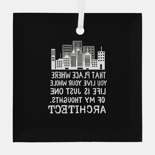 Definitie architect glas ornament (Achterkant)