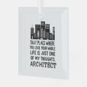 Definitie architect glas ornament (Voorkant links)