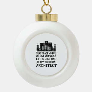 Definitie architect keramische bal ornament