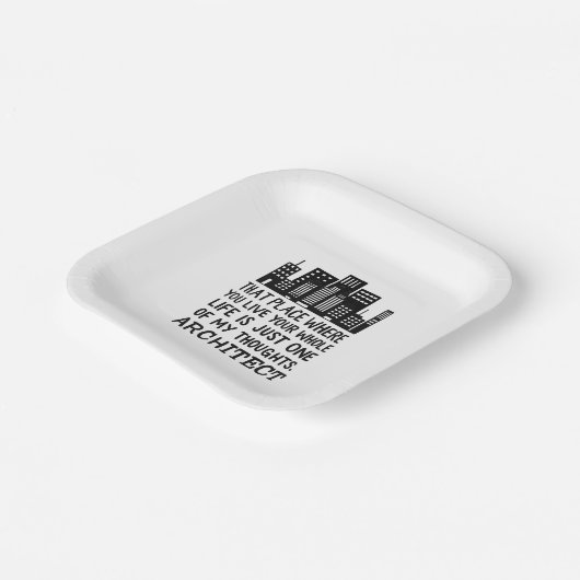 Definitie architect papieren bordje (Gebogen)