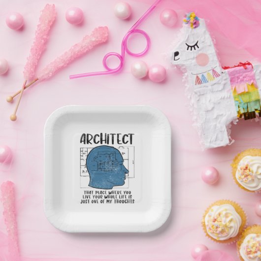 Definitie architect papieren bordje (Feest)