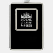 Definitie architect verzilverd omlijst ornament (Voorkant)