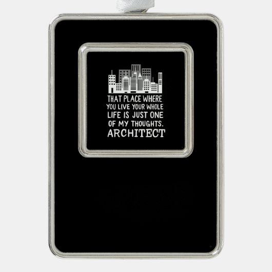 Definitie architect verzilverd omlijst ornament (Voorkant)