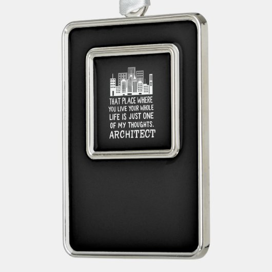 Definitie architect verzilverd omlijst ornament (Links)
