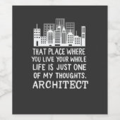 Definitie architect wijn etiket (Enkel label)