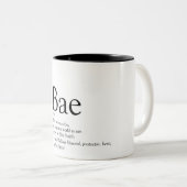 Definitie Baas Man Vrouw Vriend Vriendin Tweekleurige Koffiemok (Voorkant rechts)