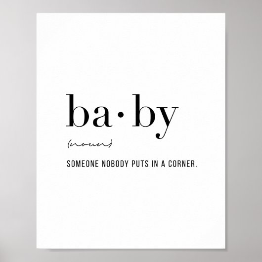 Definitie Baby Poster (Voorkant)