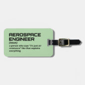 Definitie Bagagelabel – Aerospace Engineer (Voorkant horizontaal)