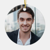 Definitie Beste Man Aller Tijden Foto Sneeuwvlokke Keramisch Ornament (Voorkant)