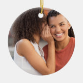 Definitie Beste Vriend Kerst Foto Keramisch Ornament (Voorkant)