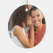 Definitie Beste Vriend Kerst Foto Keramisch Ornament (Links)