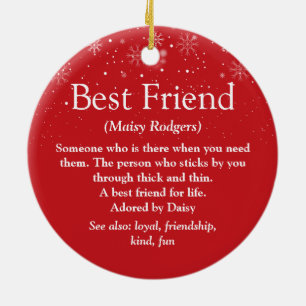 Definitie Beste Vriend Kerst Foto Keramisch Ornament