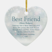 Definitie Beste Vriend Kerstmis Keramisch Ornament (Voorkant)