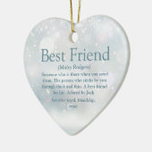 Definitie Beste Vriend Kerstmis Keramisch Ornament (Links)