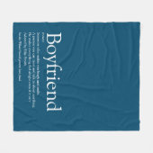 Definitie Boyfriend Cool Fun Blauw Fleece Deken (Voorkant (Horizontaal))