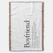 Definitie Boyfriend Cool Leuk Zwart en Wit Deken (Voorkant Verticaal)