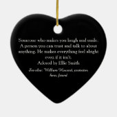 Definitie Boyfriend Elegant Script Hart Liefde Keramisch Ornament (Achterkant)