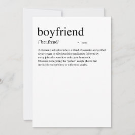 Definitie Boyfriend Valentijnsdag kaart