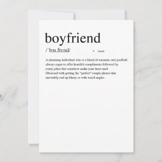 Definitie Boyfriend Valentijnsdag kaart