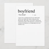 Definitie Boyfriend Valentijnsdag kaart (Voorkant / Achterkant)