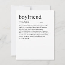 Definitie Boyfriend Valentijnsdag kaart