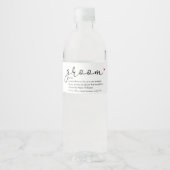 Definitie Bruidegom Jongeheer Huwelijk Waterfles Etiket (Voorkant)