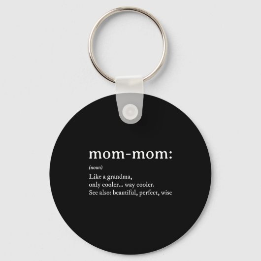 Definitie cadeau voor Mommom oma moedersdag Sleutelhanger (Voorkant)