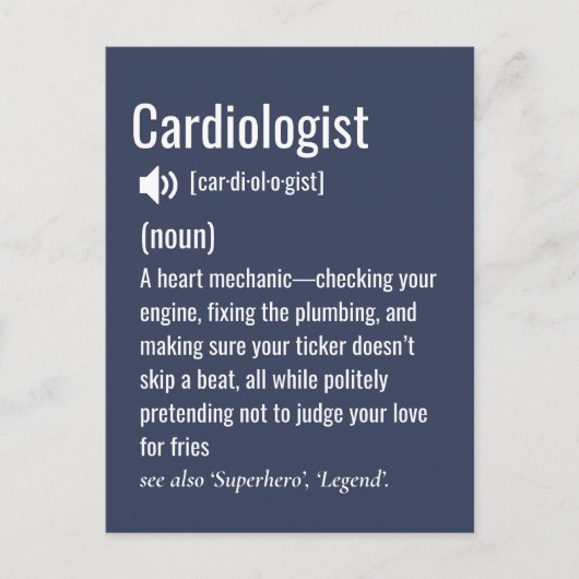 Definitie cardioloog briefkaart (Voorkant)