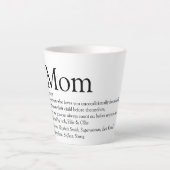 Definitie Citaat Moeder Zwart en Wit Latte Mok (Voorkant)